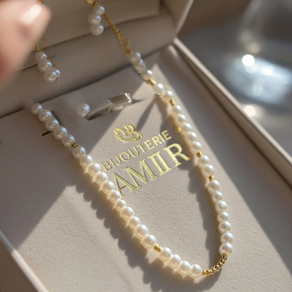 جوهر حر مع لويزة مغربية من ذهب عيار 18