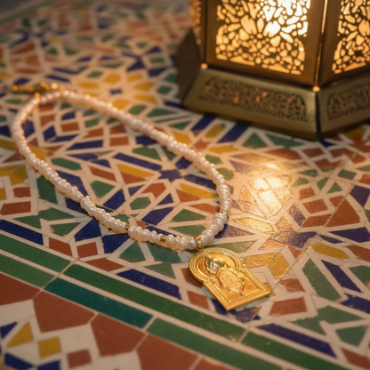 جوهر حر مع لويزة مغربية من ذهب عيار 18