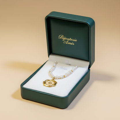 جوهر حر مع لويزة مغربية من ذهب عيار 18