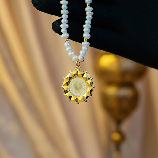 جوهر حر مع لويزة مغربية من ذهب عيار 18