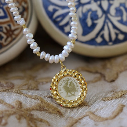 جوهر حر مع لويزة مغربية من ذهب عيار 18