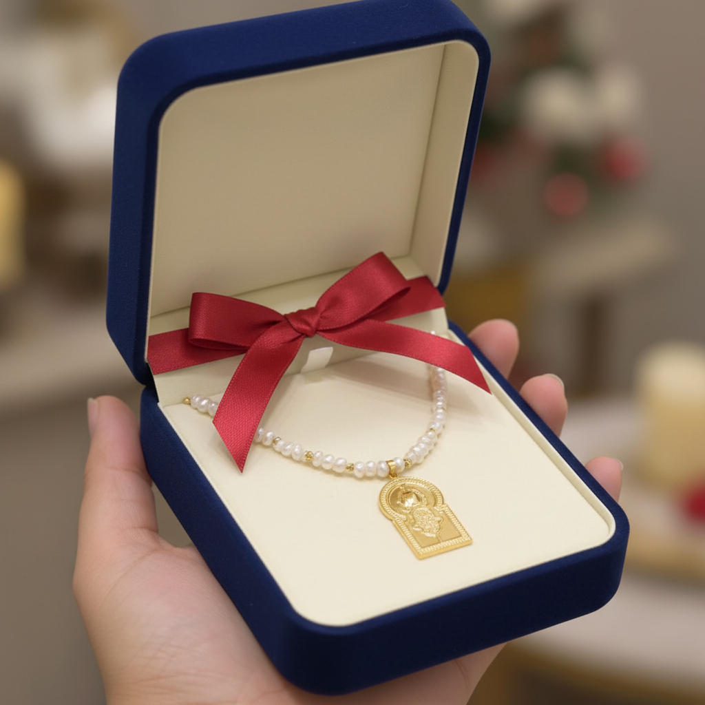 جوهر حر مع لويزة مغربية من ذهب عيار 18