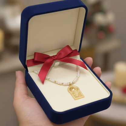 جوهر حر مع لويزة مغربية من ذهب عيار 18