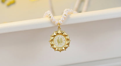 جوهر حر مع لويزة مغربية من ذهب عيار 18